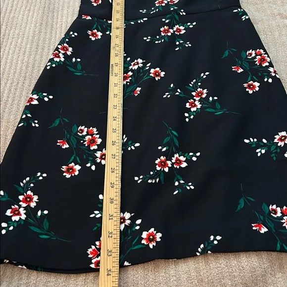 DRAPER JAMES Floral V-Neck Dress Black Multi size 0 new with tags - Picture 6 of 10
